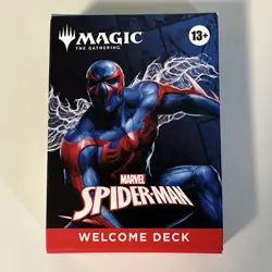 Magic The Gathering MTG Spider-Man 2099 Welcome Starter Deck In Hand - Image 1
