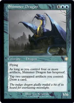 Shimmer Dragon NM/M* RETRO The Brother's War Commander 95 mtg -UnltdCards - Image 1
