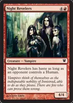 1 x Night Revelers - Foil - Innistrad - Light Play - MTG - Image 1