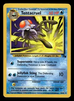 Tentacruel 44/62 Uncommon Fossil Set Pokemon Card - Image 1