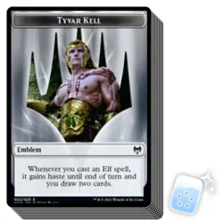 10 pcs EMBLEM TYVAR KELL (22/23) Kaldheim KHM Magic MTG MINT CARD - Image 1