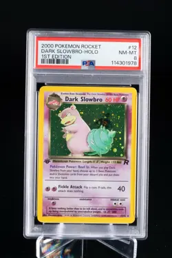 Dark Slowbro 12/82 1st Edition Holo PSA 8 Team Rocket Pokemon Card - Image 1