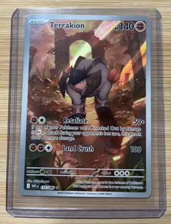 Terrakion 135/086 White Flare - Illustration Rare English Pokemon Card - NM/Mint - Image 1