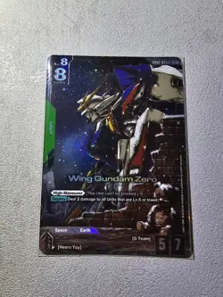 Gundam Card Game Newtype Rising Wing Gundam Zero GD01-024 LR+ Holo Foil - Image 1