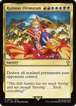 MTG magic 1x Ruinous Ultimatum SURGE FOIL (M/NM) Commander Final Fantasy - Image 1