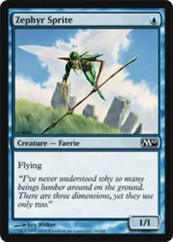 4x Zephyr Sprite ~ Near Mint Magic 2010 M10 MTG Magic x4 4 UltimateMTG Playset B - Image 1