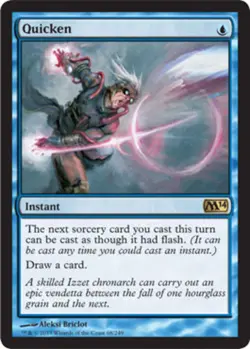 Quicken - Foil Magic mtg Moderate Play, English Magic 2014 (M14) x1 - Image 1
