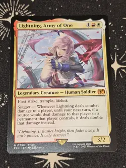 Lightning, Army of One 0233, Final Fantasy, FIN MTG TCG - Image 1