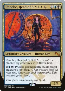 Phoebe, Head of S.N.E.A.K. 1x MtG Unstable UST SP/NM - Image 1