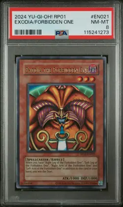 2024 YU-GI-OH! RP01-RETRO PACK #EN021 EXODIA/FORBIDDEN ONE PSA 8 NM/MT - Image 1