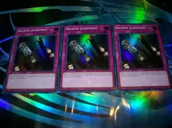 3x Solemn Judgment 1st Edition Super Rare RA02-EN075 Yu-Gi-Oh! - Image 1