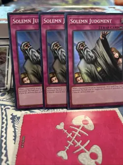 3x Solemn Judgment 1st Edition Super Rare RA02-EN075 Yu-Gi-Oh! - Image 2
