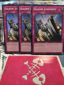 3x Solemn Judgment 1st Edition Super Rare RA02-EN075 Yu-Gi-Oh! - Image 3