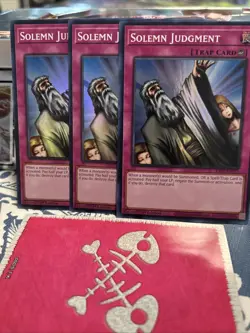 3x Solemn Judgment 1st Edition Super Rare RA02-EN075 Yu-Gi-Oh! - Image 4