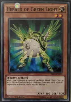 YuGiOh Herald of Green Light SR05-EN020 1st Edition - Image 1