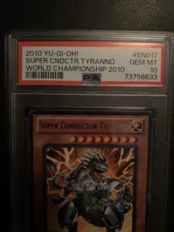 PSA 10 GEM MINT Super Conductor Tyranno WCPP-EN017 Rare Yugioh - Image 2