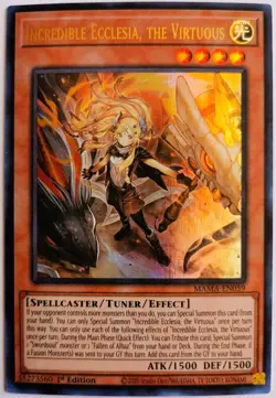 Incredible Ecclesia, the Virtuous MAMA-EN059 UR 1ST EDITION NM YuGiOh - Image 1