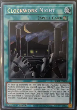 YuGiOh Clockwork Night Secret Rare 1st Edition BLCR-EN007 - Image 1