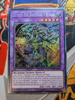 YUGIOH SPWA-EN006 Secret Six Samurai - Rihan Secret Rare 1st Edition NM - Image 1