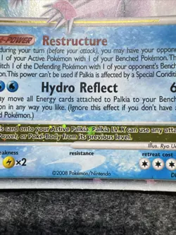 Palkia Lv X DP18 Holo Black Star Diamond & Pearl Promos Pokemon Card 2008 LP - Image 2