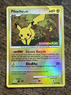 Pikachu Pokemon TCG 94/123 Reverse Holo Foil Card Lightly Played LP - Image 1