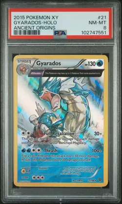 GYARADOS 21/98 PSA 8 XY ANCIENT ORIGINS HOLO RARE POKEMON CARD ENGLISH - Image 1
