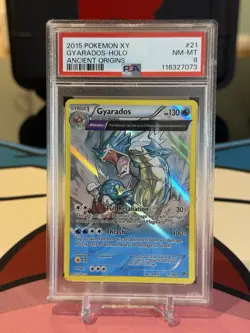 GYARADOS 21/98 PSA 8 XY ANCIENT ORIGINS HOLO RARE POKEMON CARD ENGLISH - Image 1