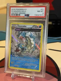 GYARADOS 21/98 PSA 8 XY ANCIENT ORIGINS HOLO RARE POKEMON CARD ENGLISH - Image 3