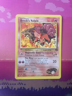 Pokemon Card Brock's Vulpix Black Star Promo W Stamp 37/132 Near Mint Condition - Image 1