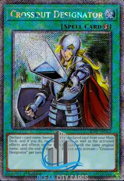 Yugioh RA02-EN063 Crossout Designator Platinum Secret Rare Card 1st Edition - Image 1