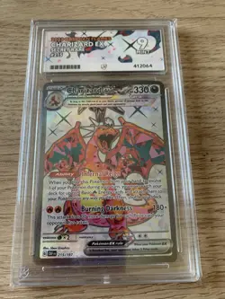 Pokemon Card TCG Charizard Ex 215/197 Obsidian flames Graded ACE 9 MINT - Image 1