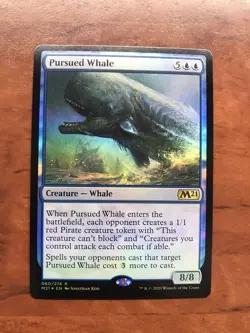 Pursued Whale Foil MTG Magic the Gathering Card NM Near Mint Core Set M21 - Image 1
