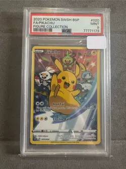 Pokemon Card PSA 9 Pikachu V Full Art FA Promo Figure Collection SWSH020 Graded - Image 1