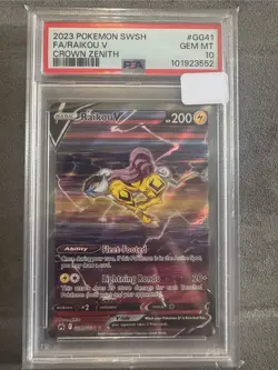 Raikou V GG41/GG70 SWSH Crown Zenith PSA 10 Graded Pokemon Card Alt Art - Image 1