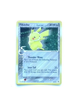 PIKACHU (Delta) 93/92 Secret Rare Holoswirl Ex Legend Maker - Pokemon Card - Image 2