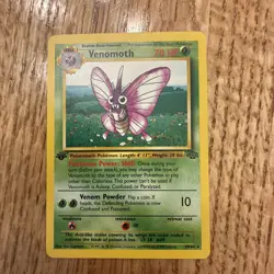 Venomoth 29/64 1st Edition Non Holo Jungle Pokemon Card - Image 1