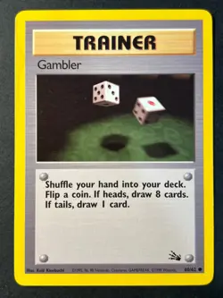 Gambler 60/62 - Fossil - Pokemon Card TCG - WOTC 1999 - Image 1