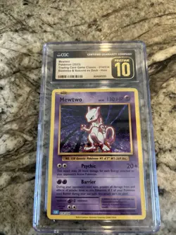 Pokemon TCG Mewtwo #14 Holo Card Classic Collection CGC Pristine 10 - Image 3