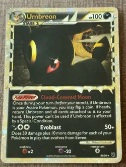 Pokemon Umbreon Prime Holo TCG Card HGSS-Undaunted 86/90 - Image 1