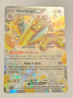Gholdengo ex 139/182 Sv04: Paradox Rift Holo NM Near Mint Pokemon Card - Image 1
