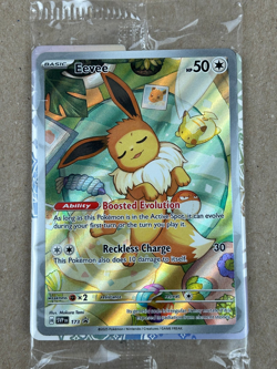 EEVEE Prismatic Evolutions 173 Pokemon Promo Full Art SEALED With Dividers - Image 1
