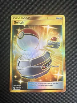 Pokemon Card Full Art Switch 160/149 Sun and Moon Base Secret Rare NM Condition - Image 2