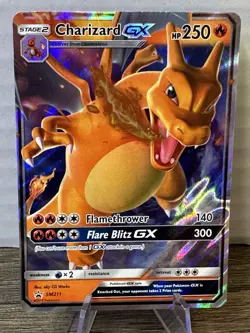 Pokemon TCG - Charizard GX SM211 Hidden Fates Holo Black Star Promo LP - Image 1