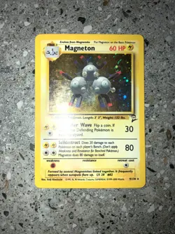 Pokemon TCG Cards Magneton 9/130 Base Set 2 Holo Rare EXC - Image 3