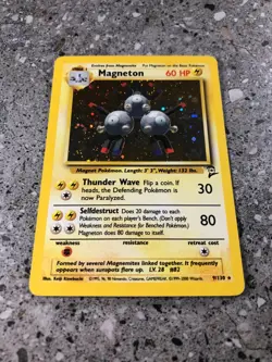 Pokemon TCG Cards Magneton 9/130 Base Set 2 Holo Rare EXC - Image 5