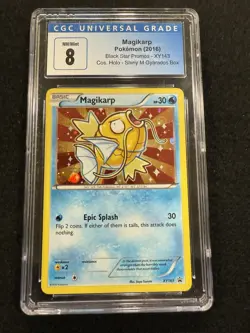 Pokemon Magikarp Cosmos Holo Promo XY143 from Shiny M Gyarados Box in a CGC 8 !! - Image 1
