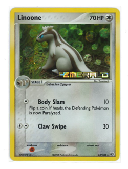 Linoone 34/106 | EX Emerald | Stamped Reverse Holo | English Pokemon | LP - Image 3