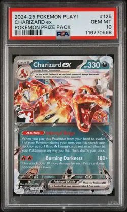 PSA 10 Charizard ex Pokemon Prize Pack Series Play Promo 125 Obsidian Flames - Image 1