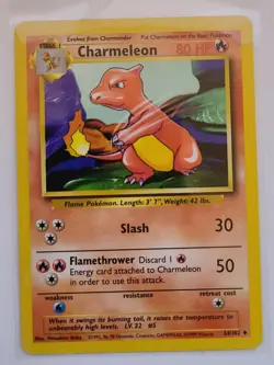 Vintage 1999 Charmander & Charmeleon Pokemon Cards BASE SET, LP-NM - Image 3