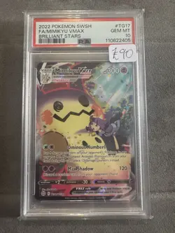 PSA 10 Pokemon Mimikyu VMAX TG17 Brilliant Stars Full Art Holo Graded Card 📈 - Image 1